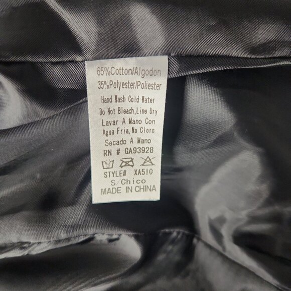 A'GACI black and white vertical striped blazer jacket size S Beetlejuice-style - Picture 8 of 10